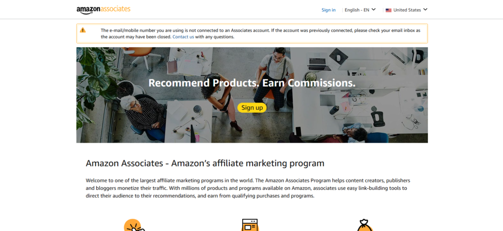 Amazon Associates - Amazon’s affiliate marketing program