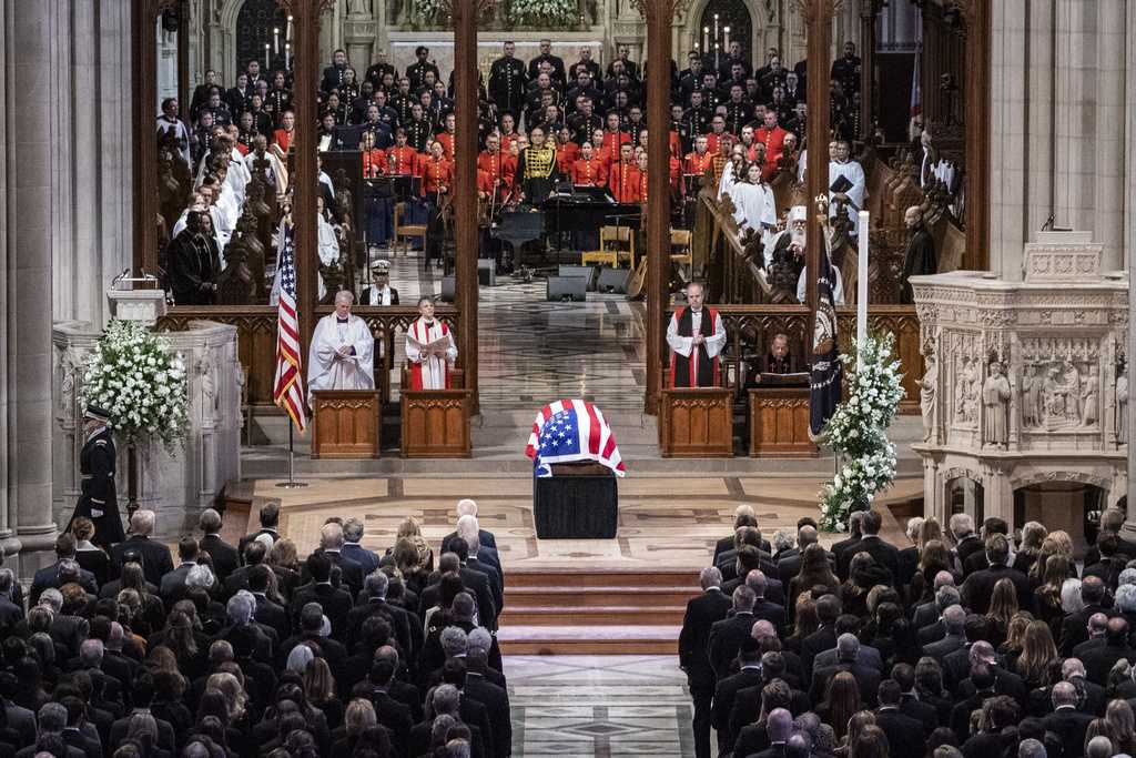 Jimmy carter, The casket of former President Jimmy Carter is pictured during a state funeral at the National Cathedral, Thursday, Jan. 9, 2025, in Washington.