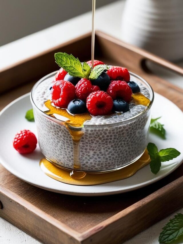 Breakfast in bed recipes, quick recipe ideas, breakfast recipe ideas, chia pudding recipe, chia seeds recipes, Start your day with a healthy no-cook breakfast! This overnight chia pudding recipe is quick, easy, and packed with nutrients. Just mix chia seeds, milk, and sweetener, refrigerate overnight, and enjoy a creamy, delicious meal topped with fresh fruits. Perfect for busy mornings or a romantic breakfast in bed! 🥣✨